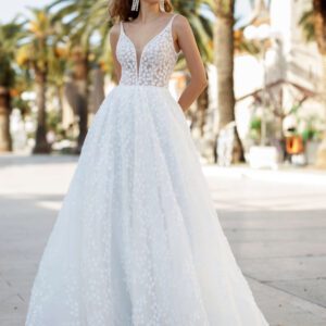 Robe de mariée avec dentelle délicate