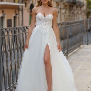 Althea - Robe bustier fendue