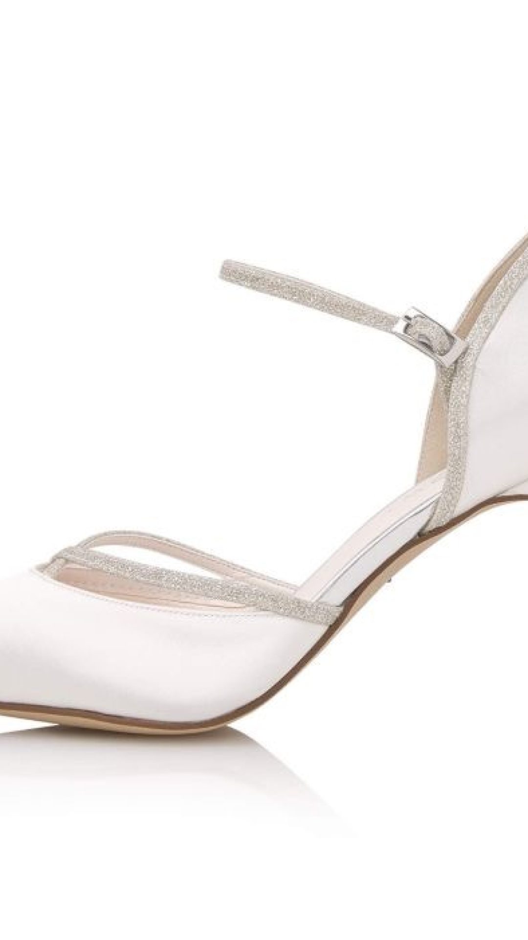 Rania, elegante, satijnen bruidsschoenen